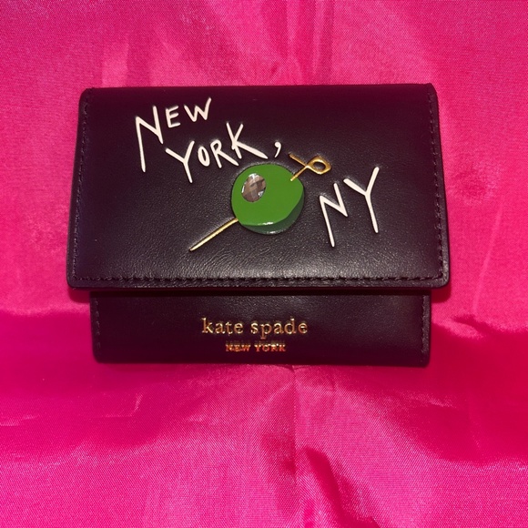 Kate Spade PERFECT MATCH Flap Card Case Mini Wallet MATCHBOOK Smooth Lea… - Picture 1 of 5